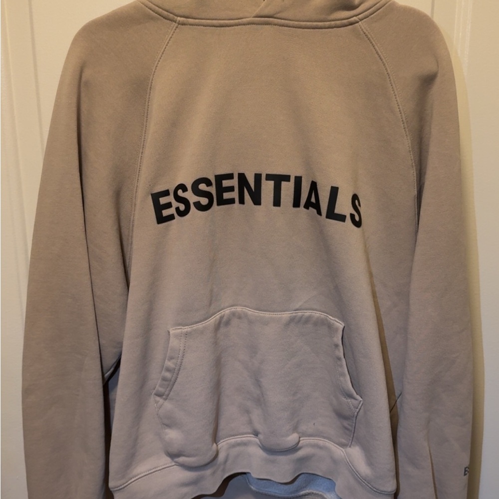 Essentials Beige Unisex Hoodie